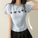 フラワーポイントショートスリーブドTシャツ