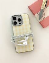 [MADE]ピクニックレモン シルバーエポキシ バンパー iPhoneケース