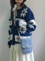 Woody Marl Knit Crossbody Bag (3 Colors)