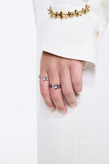 NO.560 [SILVER] HEART CUBIC RING