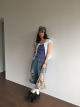 Mer knit short sleeve  (4color)