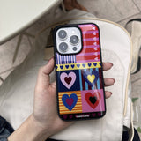 [MADE] Heart & stripe collage case