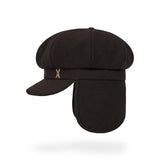 VA Stud Fly Newsboy Cap / Brown