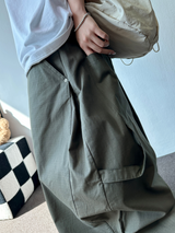 バックジップヒップカッパーバルーンビッグロングパンツ 💚🐣 - 3 カラーズ