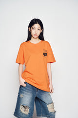 25SS ニュースペーパーラビットショートスリーブTシャツ オレンジ