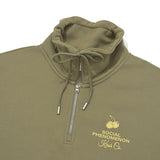 CHERRY ARCH LOGO HALF ZIP UP [LIGHT KHAKI]