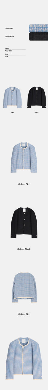 [S/S] ライングリッターツイードジャケット (2color)