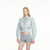 crop fitted hoodie
