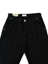 Fleece-Lined Single Pleat Wide Cotton Pants - Sizes XS, S, M, L