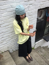 [unisex] Chibi Double Knee Wide Cotton Banding Pants