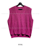 Moss Twist Knit Vest