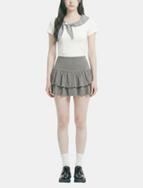 Mave Check Layered Tee