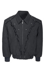 Washed Canvas Studded Jacket