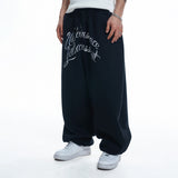 Lettering Balloon Sweatpants - BLACK