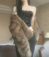 Rokina Eco Fur Jacket (Brown)