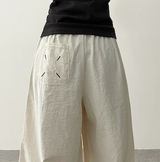 Lenny waist banding color nylon rust lock wide pants
