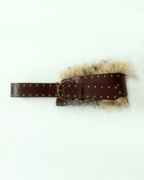 ミンクファーエスニックワイドベルト