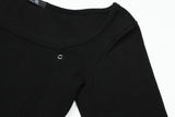 アイレットサイドカットTシャツ(black)
