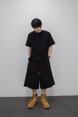 Cut Panel Layer Tee Black