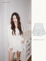 white bow A-line mini skirt