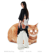 インストック | アイラブブラックドッグ＆キャットオーバーサイズTシャツ-ブラック