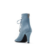 Basic Suede Open Toe Heel(Blue)