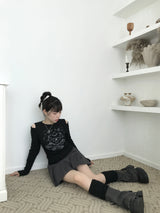 ハートロックカットアウトTシャツ