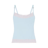 [MADE] Heart-Drop Lace & Cubic Heart Camisole