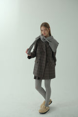 GLAM CHECK SKIRT_BEIGE