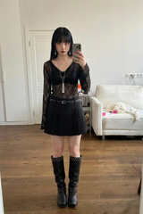 カウルネック レーストップス (BLACK)