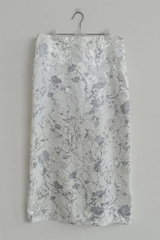 MISTY FLORAL SATIN SKIRT