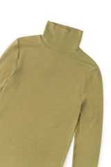 Wool turtleneck top_mustard