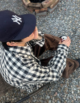 No.1211 B thin check SHIRT