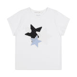 ミックススターエンジェルパッチTシャツ(ホワイト) F25QB117