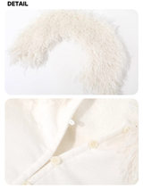 Tinker Bell Fur Wide Collar Long-Sleeved T-Shirt