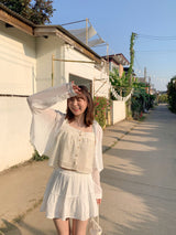 小花柄シフォンキャミソール