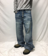 5-Button Fly Flared Denim Pants