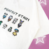 PEANUT STAIN - ピクセル キャラクターズ アイボリー オーバーサイズド Tシャツ