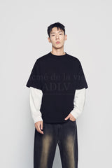 24FW ダブルレイヤーワッフルロングスリーブ ブラック