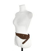 baguette matte brown pocket belt