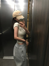 [BELLIDE MADE] セリーヌスリムリブショートスリーブタートルネックTシャツ