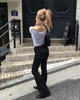 ブラックステッチブーツカットパンツ