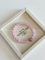 Pink glass bead bracelet