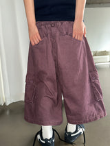 Reels Back Curve Pigment Balloon Bermuda Shorts 3color
