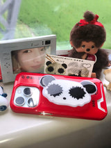 レッド ラッキー ケース ＆ パンダ グリップトック セット
