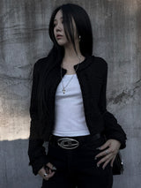cropped tweed jacket (2color)