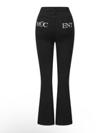 ラケンクラックバックレタリングブーツカットパンツ