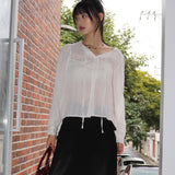 Kirvin guest look button strap lined blouse