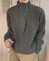 Cleo Half-Neck Snap Knit