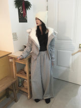 Fur zip-up set